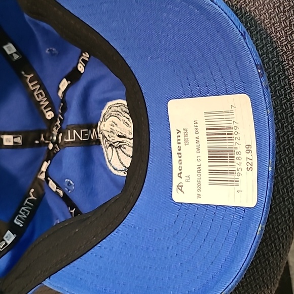New Era 9Twenty Dallas Mavericks NBA Woman’s Adjustable Blue Floral Print Hat - Picture 4 of 4